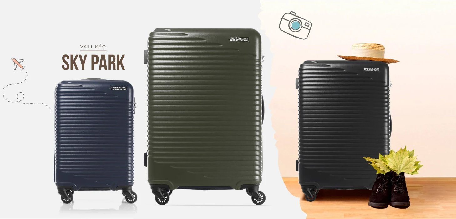 Combo vali kéo nhựa